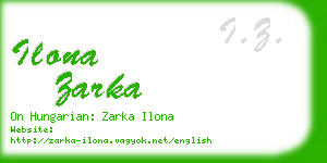 ilona zarka business card